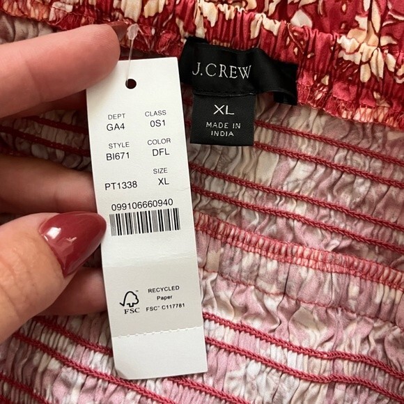 NWT J. Crew Smocked Halter Dress in Tossed Floral Print - Picture 6 of 7